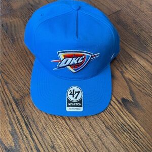 Oklahoma City Thunder 47 Brand Hitch Snapback Hat Blue Adjustable OKC